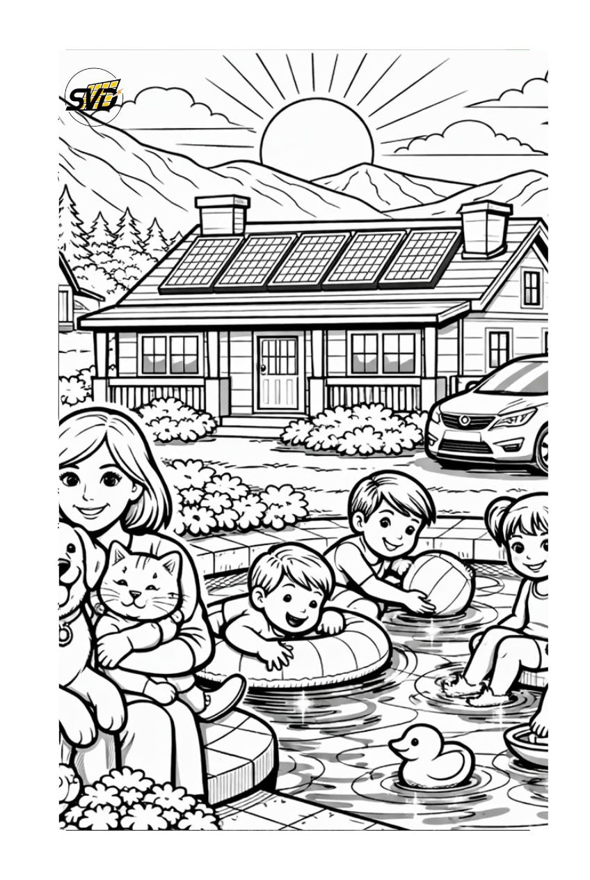40 Plantillas de Energía Solar para Colorear | PDF Imprimible